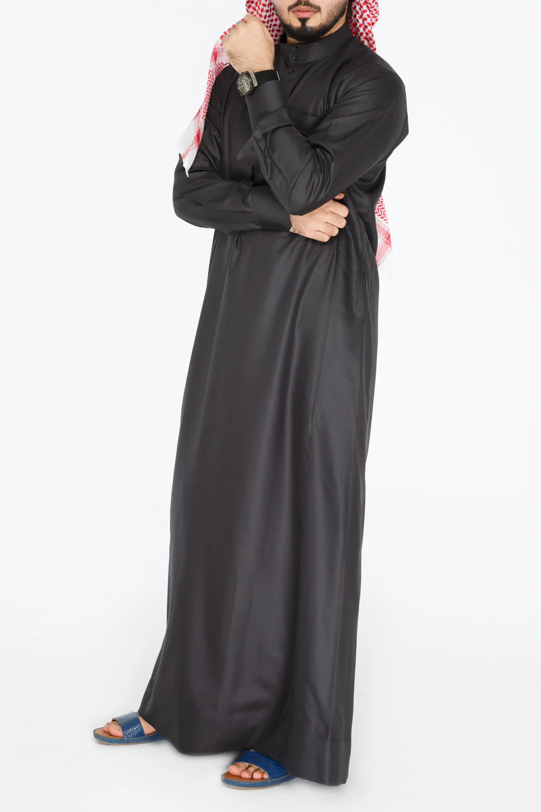 ثوب سعودي مناسبات أسود
