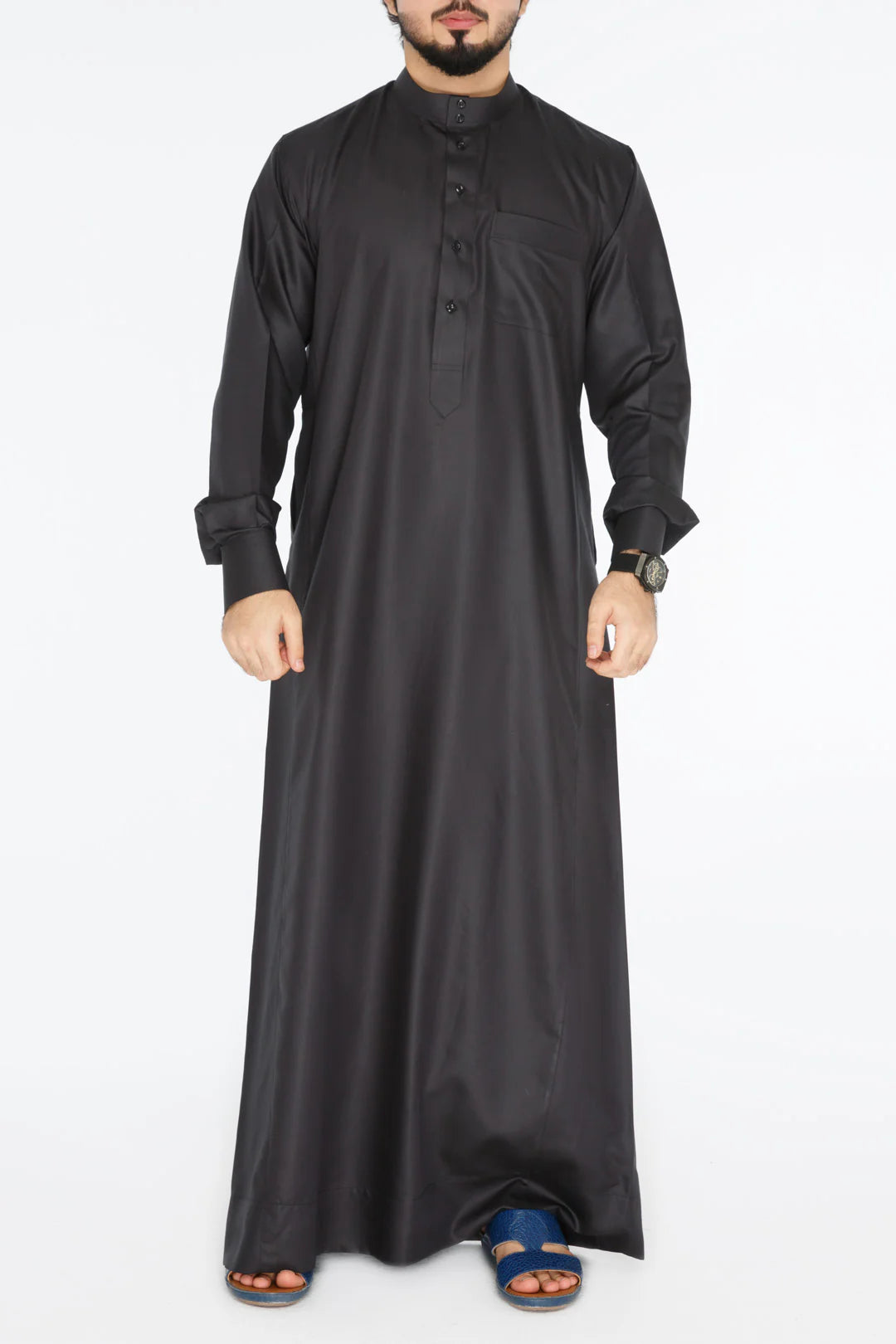 ثوب سعودي مناسبات أسود